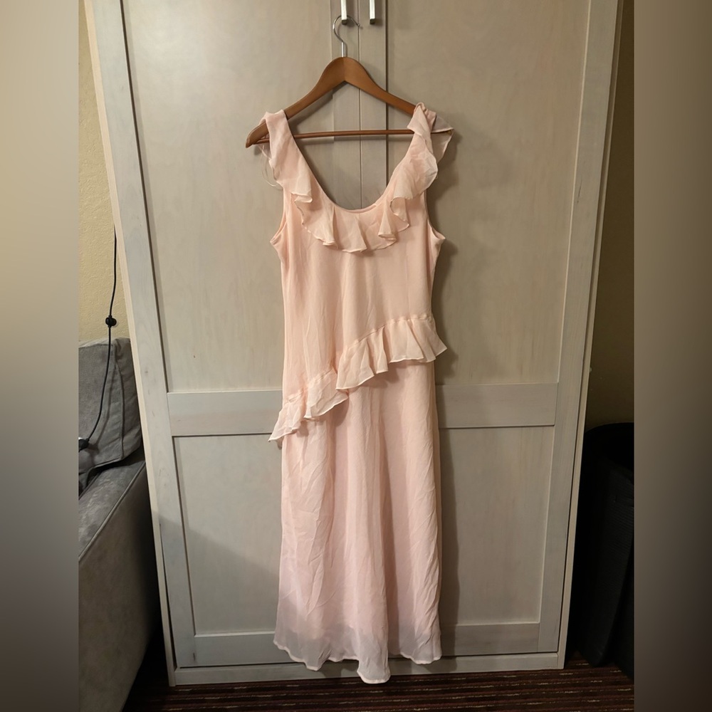 Target Asymmetrical Pink Ruffle Dress - Picture 2 of 3